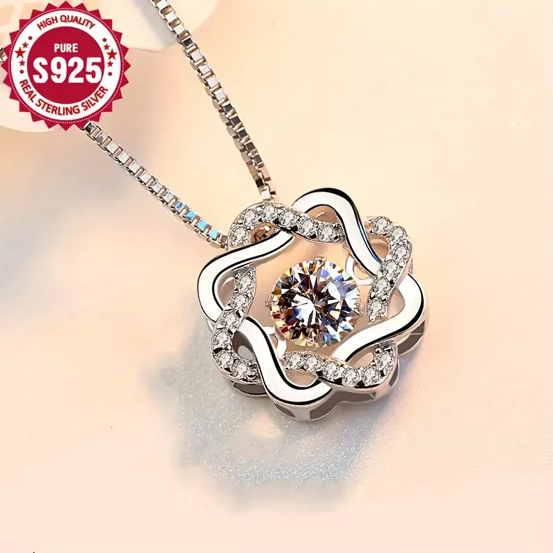 925 Sterling Silver Elegant 8-Point Star Pendant Necklace, Hypoallergenic, 5G, Simple Clavicle Chain, Perfect for All Occasions, Gift for Women, Anti-Oxidation Box Included, zirconia Accents, 18K Golden Plated, Cute Style, Year-Round Wear