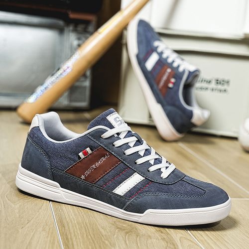 New men's shoes, large-sized denim sneakers, men's outdoor casual shoes