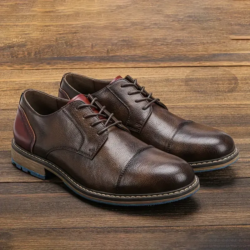 Plus Size Mens Low Top Round Toe Lace