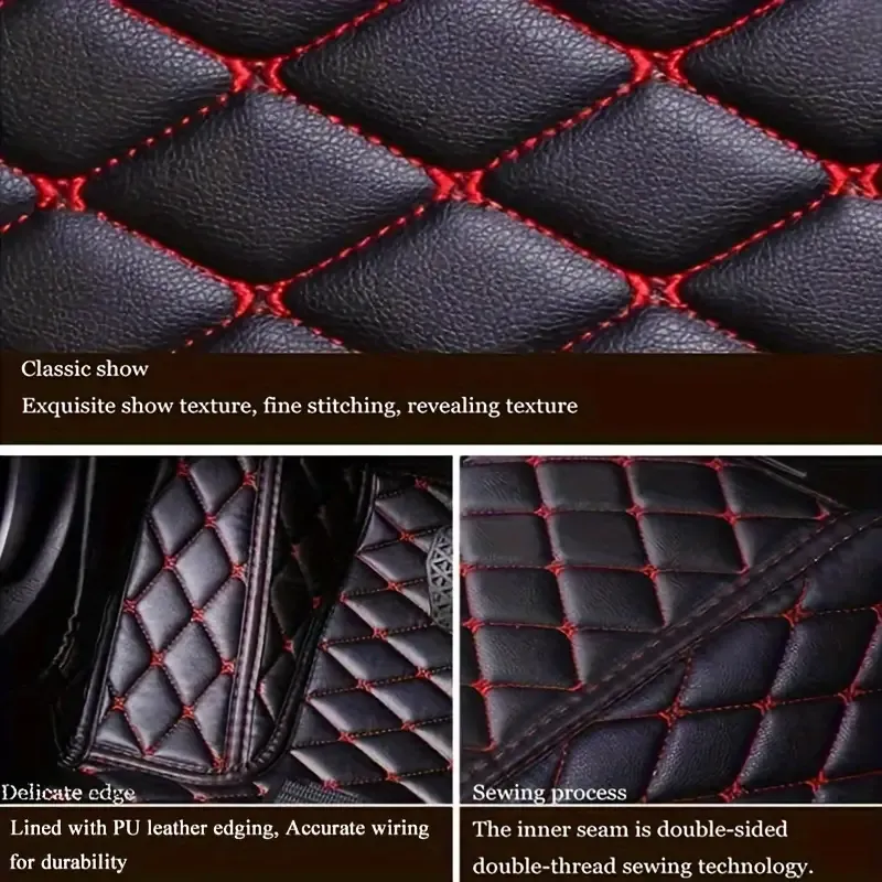 5-Seat Premium PU Leather Floor Mats