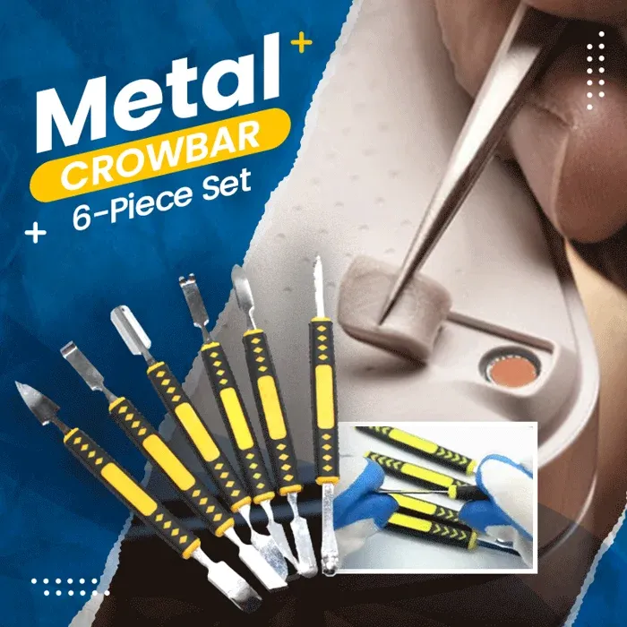Metal Crowbar 6-Piece Set Easy to carry & Strong practicability