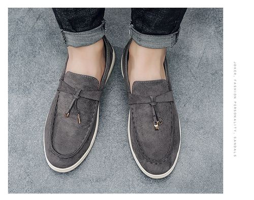 Stylish and versatile flat men's casual shoes, slip-on, plus size men's casual single shoes