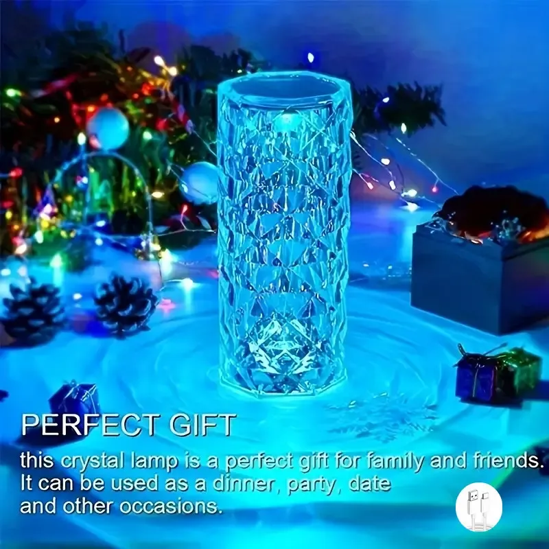 Rose Crystal Table Lamp