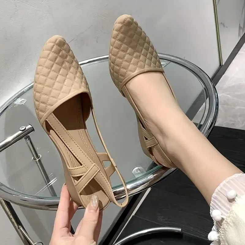Stylish Quilted Point Toe Wedges