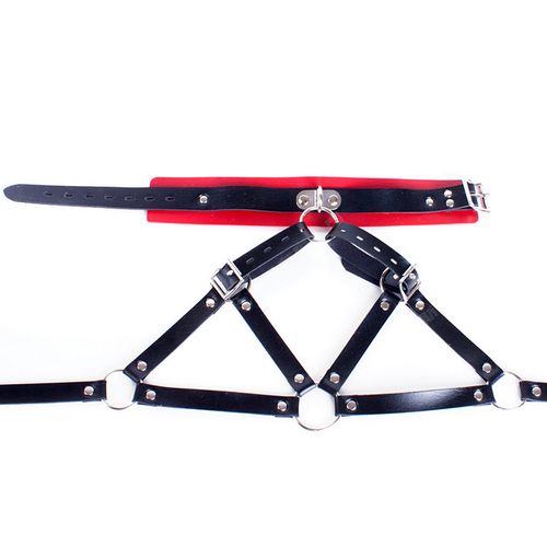 New Arrival Neck Collar Open Bra Nipple Bound Neck Ring Restraint Bondage Set PU Leather Adult Sex Toys Sexy Sex Products