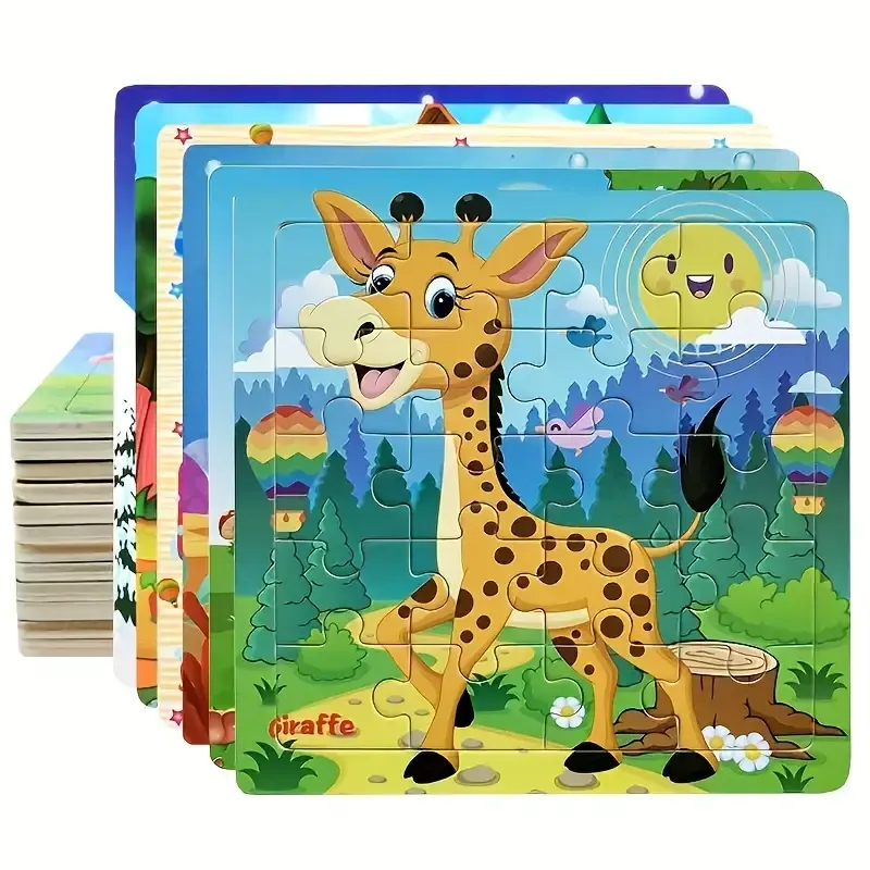 Wooden Puzzles For Youngsters Cartoon