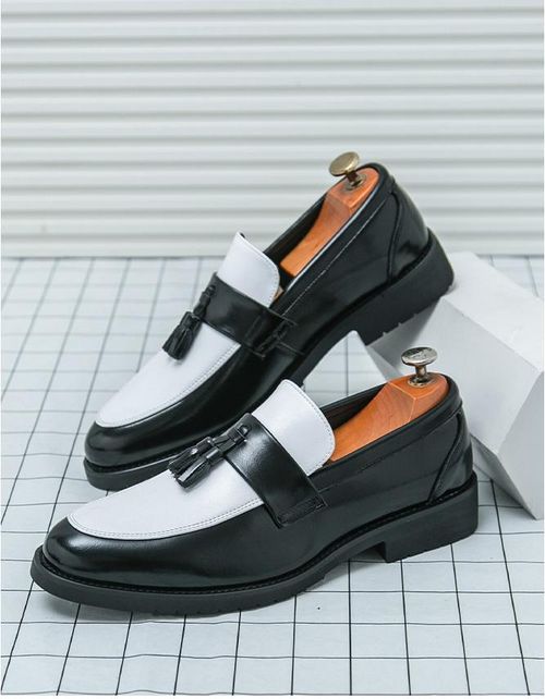 Shabrock wore a tassel and loafers on one foot