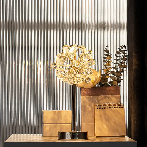1PC Crystal Ball USB Bedroom Bedside Table Lamp, Mini Study Desk Dandelion Decorative Ambient Lighting Supplie