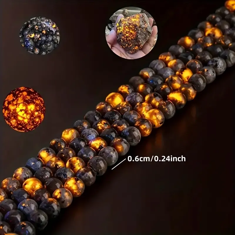 Natural Flame Stone Beads