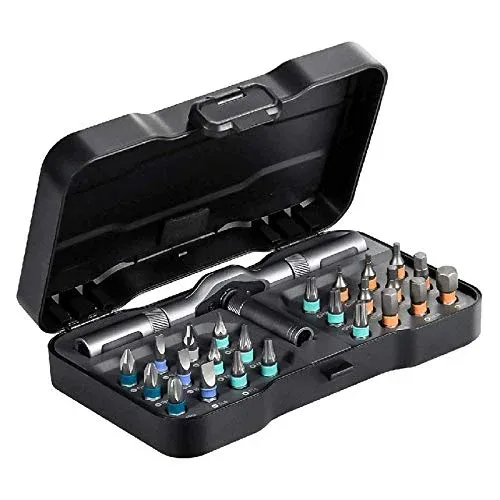 Screwdriver, Electronic Repair Kit and Security Bit Set,24pcs Household Multifuctional Ratchet Screwdriver Set with Detachable Handle