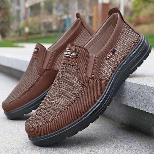Men's shoes men's breathable slip-on casual polyurethane men's shoes