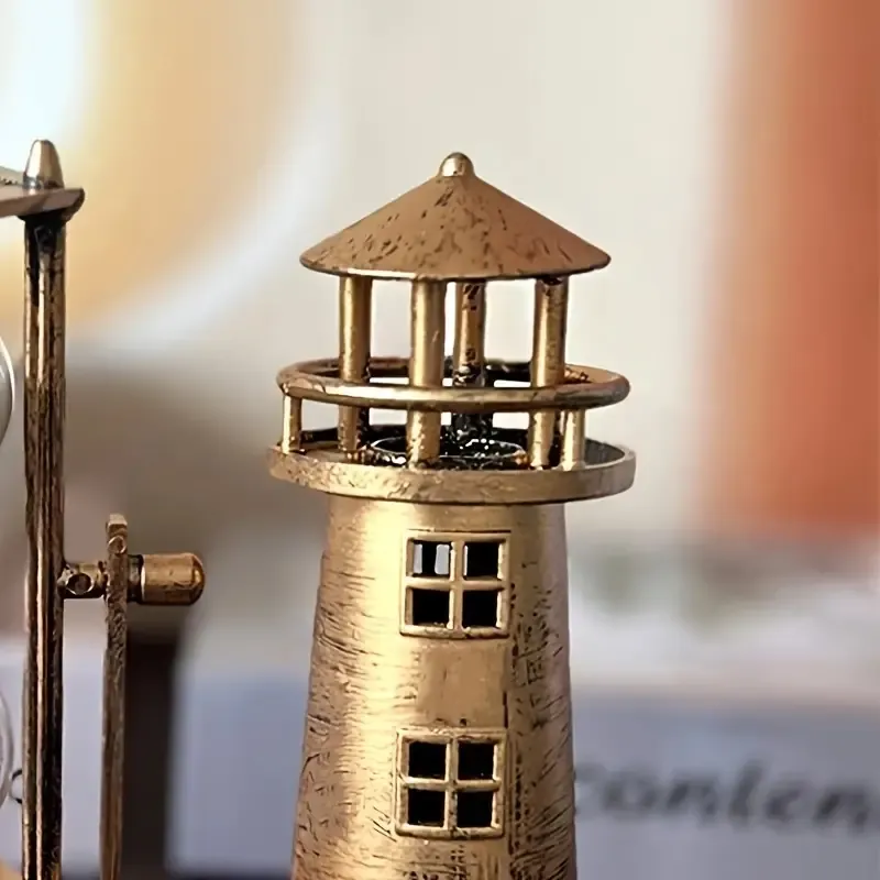 Vintage Nautical Lighthouse Hourglass Decoration - Sand Timer, Office & Home Decor, Ideal Gift Item, No Electricity Needed - Single Pack