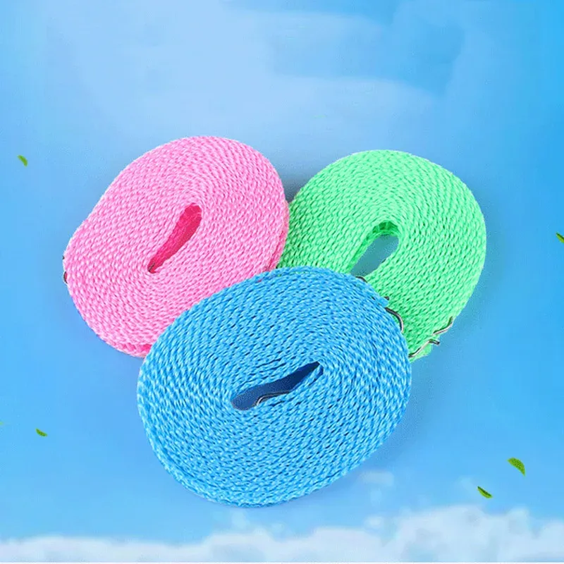3M+5M+8M+10M Non-slip Clothesline Non-slip Drying Rope Portable Clothes Line Ropes for Outdoor Travel