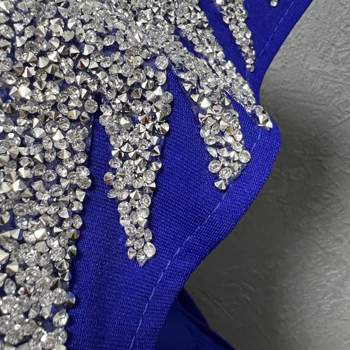 Party Long Dresses For Women  Sexy Hip Wrap Slit Ruffles Peplum Pencil Dress Sparkly Crystal Tunic Evening Gowns