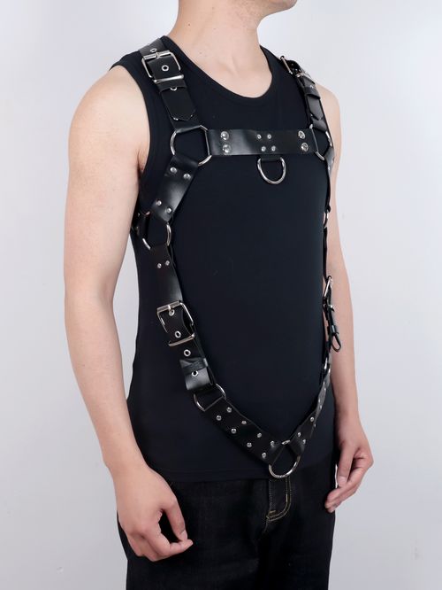 Sexy Mens Lingerie Leather Erotic Harness And Bulge Gay Jockstraps Underwear