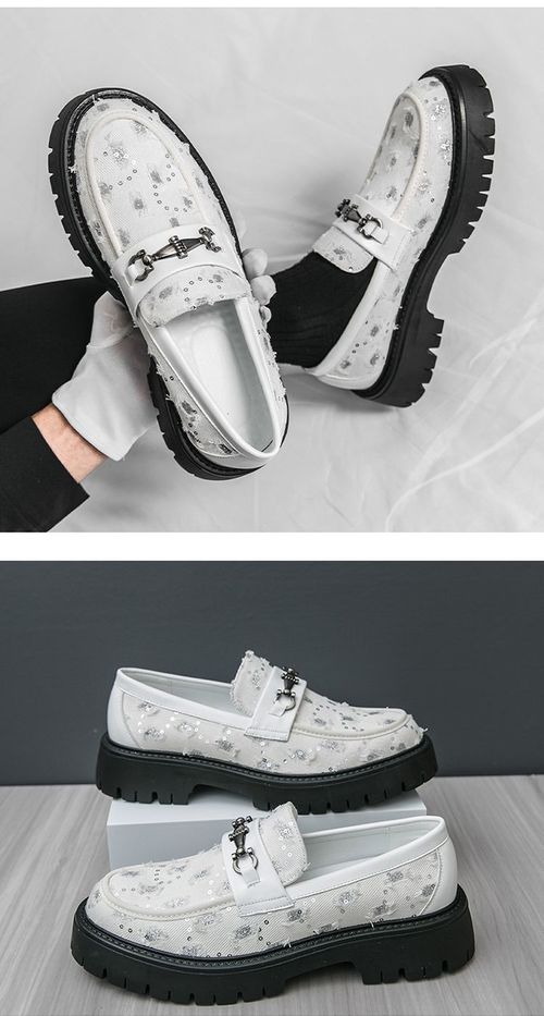 Premium Men's Leather Shoes Spring Casual Pointed-Toe Fashionable Breathable Height-Enhancing Groom's Wedding Shoes