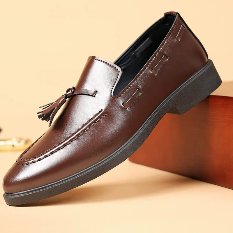 British style soft leather loafers for men