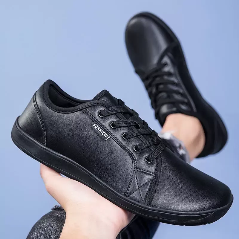 Best-selling wide-toe, barefoot shoes in large size with wide feet, leather casual shoes