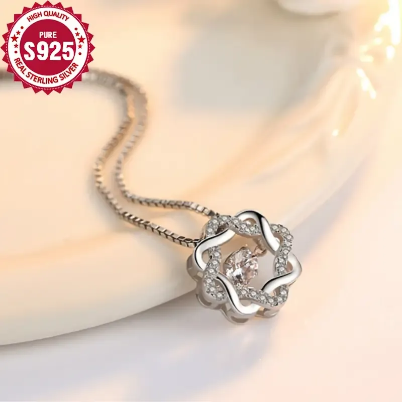 925 Sterling Silver Elegant 8-Point Star Pendant Necklace, Hypoallergenic, 5G, Simple Clavicle Chain, Perfect for All Occasions, Gift for Women, Anti-Oxidation Box Included, zirconia Accents, 18K Golden Plated, Cute Style, Year-Round Wear