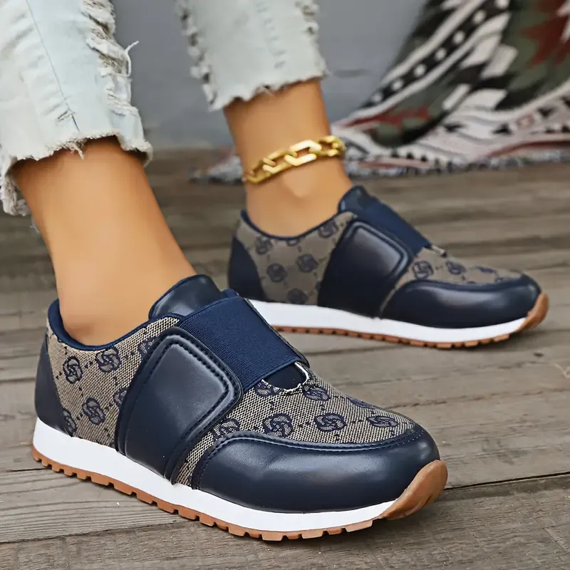 Women's Casual Fashion Sneakers with Hook-and-Loop Closure