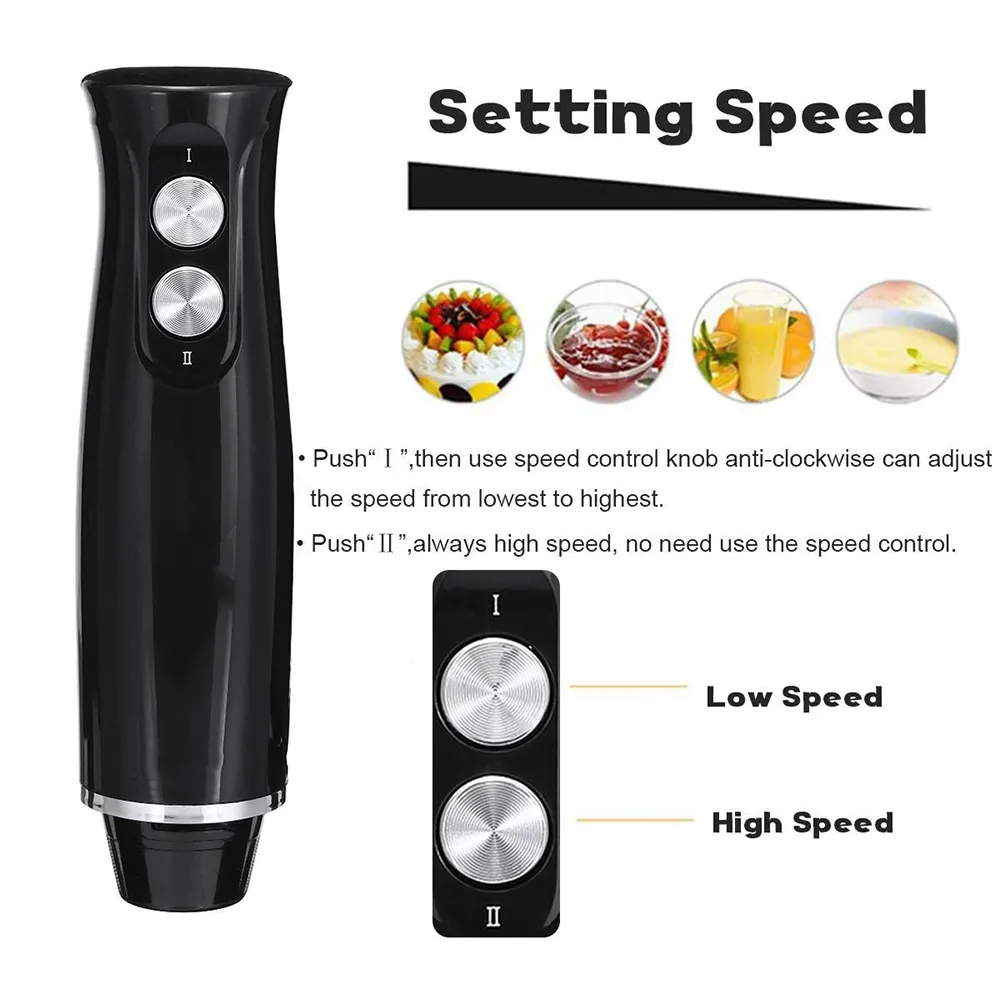 Food blender, food mixer, egg beater, 4-in-1 household handheld juicer, milkshake, meat grinder