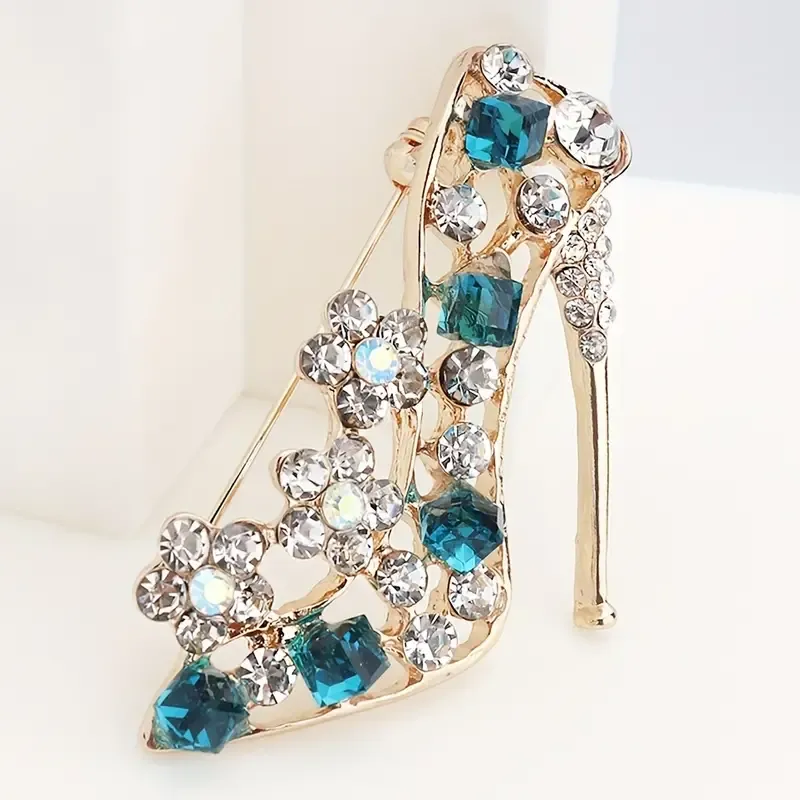 High Heels Shoes Shape Alloy Brooch Pin