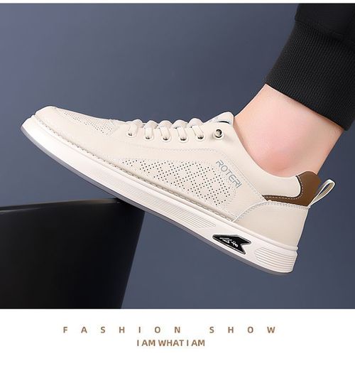 New men's soft leather slip-on shoes with