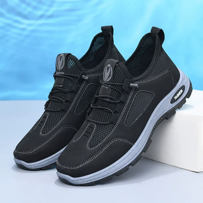 Men's Summer New Style Outdoor Mountaineering Shoes, Wear-resistant, Anti-slip, Fitness Shoes, Breathable, Large Size Men's Shoes