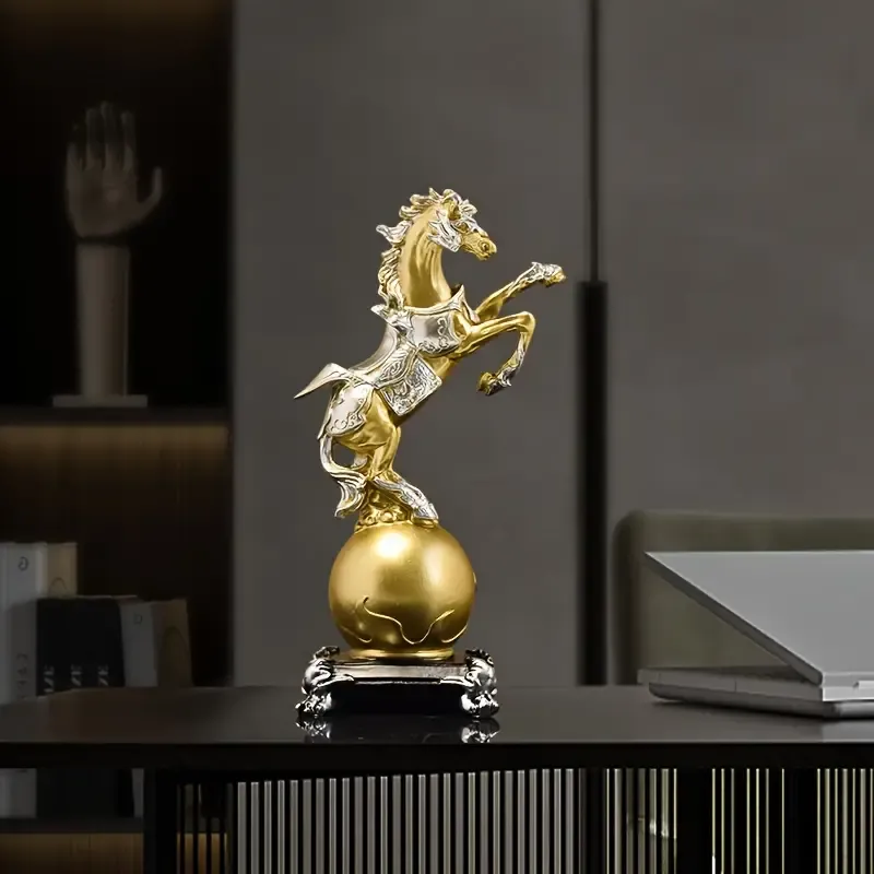 Nordic Art Modern Horse Figurine Creative Light Living Room TV Cabinet Foyer Resin Craft Horse Sculpture