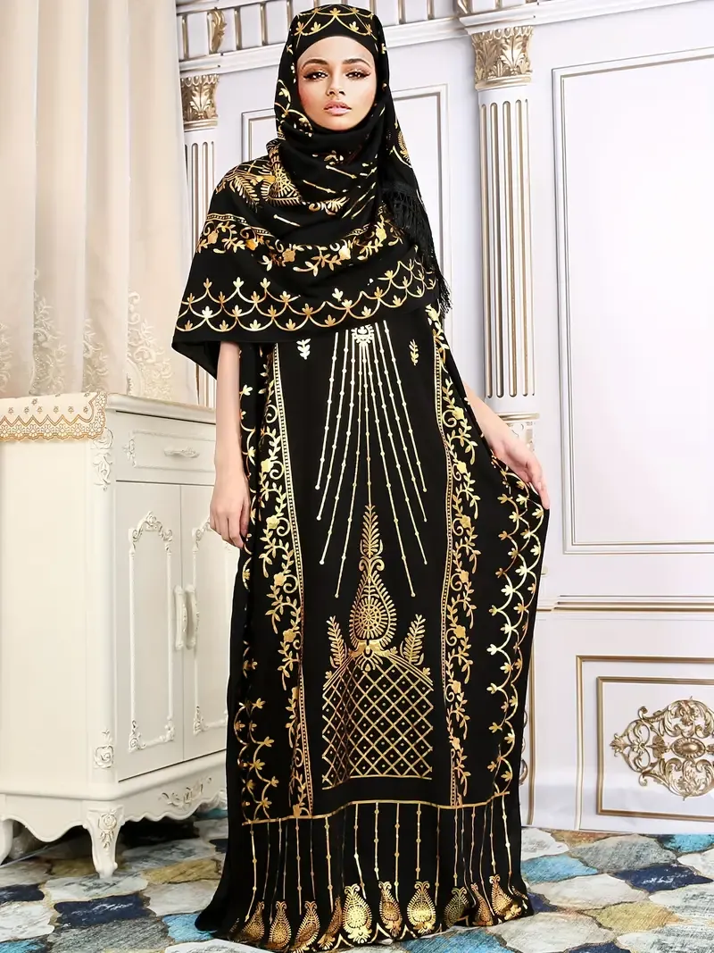 Inspired Elegant Batwing Sleeve Maxi Kaftan Dress