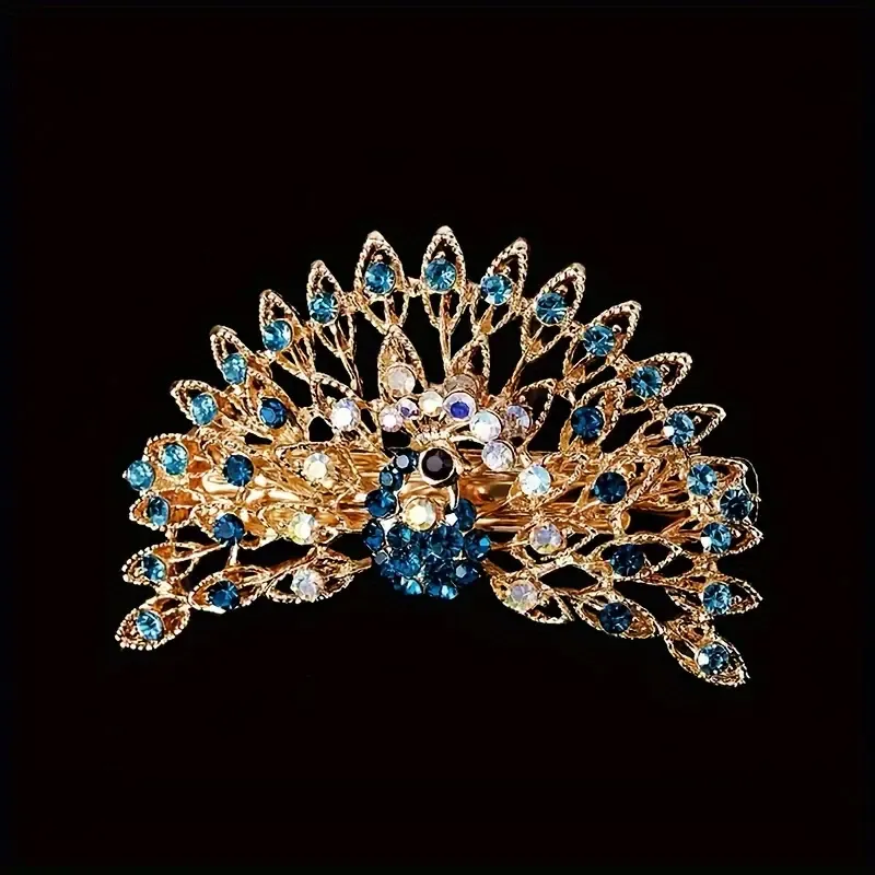 Elegant Peacock Design Hair Clip