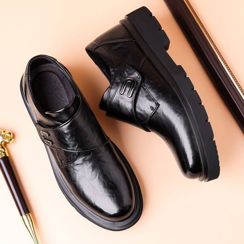 Breathable British-style business thick-soled height-increasing Monk shoes