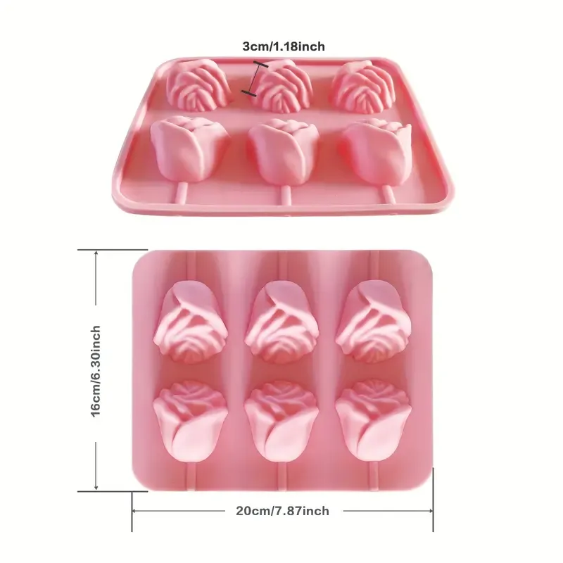 3D Rose Flowers Silicone Mold Set