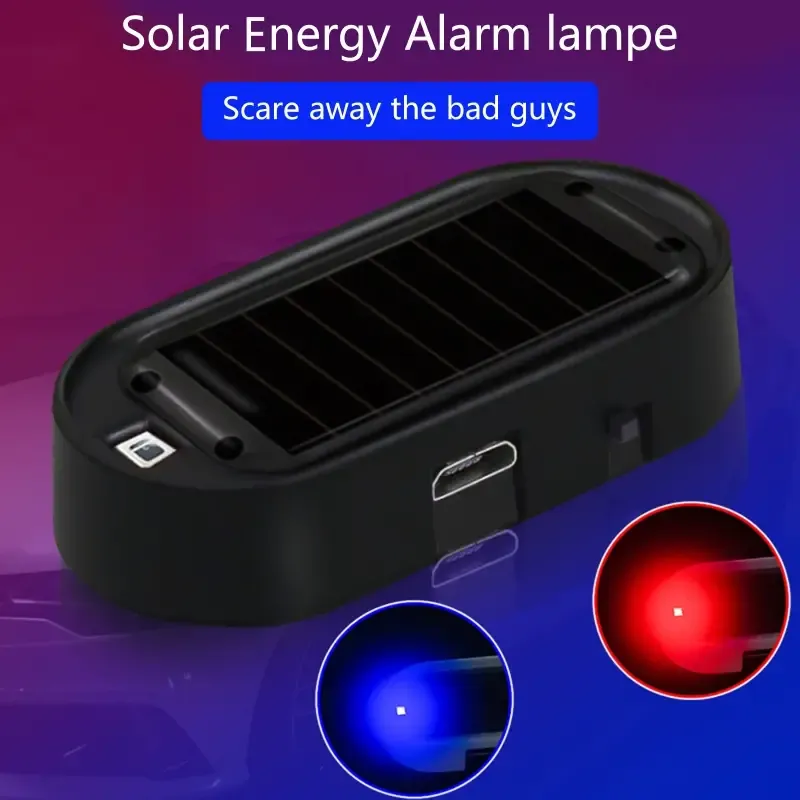 Solar-Powered LED Flashing Warning Lights