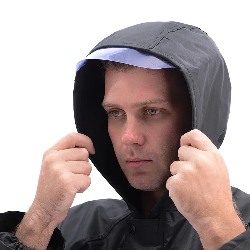 🔥BIG SALE 50%🔥Black Oxford Cloth One-Piece Raincoat Adult Long Windbreaker Site Labor Protection Split Raincoat