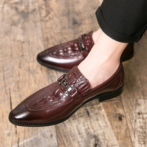 Amazon wish LAZADA cross-border casual leather shoes British fashion pointed men's leather shoes