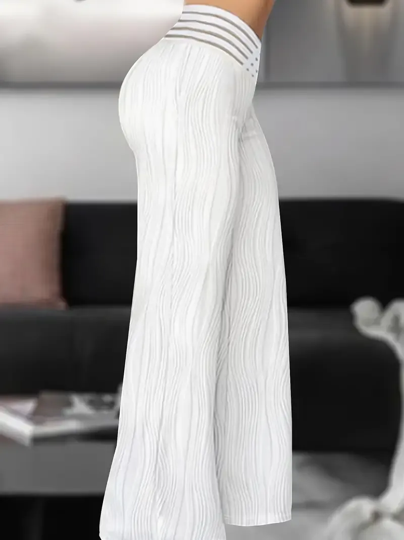 Y2K High Waist Wide Leg Pants, Solid Color Loose Pants For Every Day, Women's Clothing