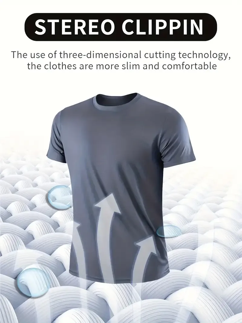 Mens Solid Stretch T-shirts