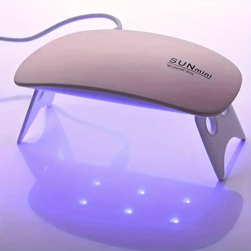 Mini Nail Dryer UV LED nail Lamp Micro USB Gel Varnish Curing Machine Nail Art Equipment 3LEDS Beads Manicuring Nail Tool