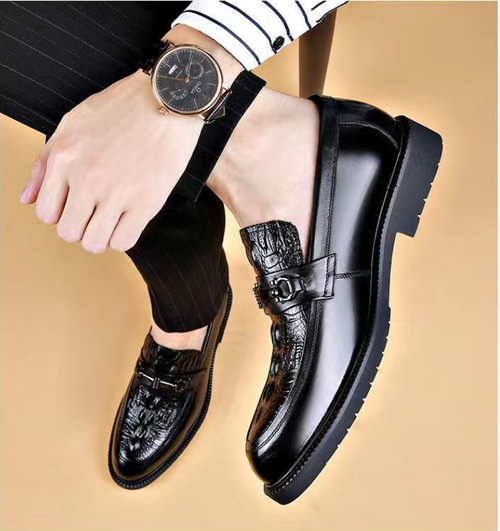 Fashion business genuine leather men's busines