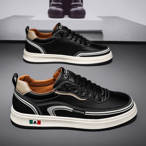 New style casual men's leather letters fashion soft sole casual shoes