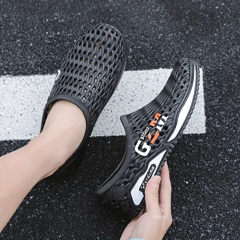 Men's Lightweight Soft Sole Slip On Beach Water Shoes, Comfy Non Slip Casual Durable Clogs For Men's Outdoor Activities, Summer