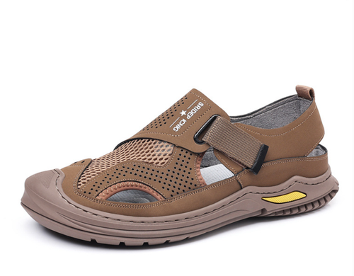 Summer new men's casual leather handmade mes