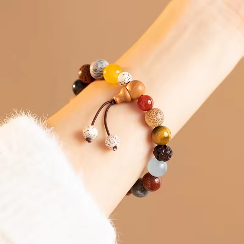 🔥2024 HOT SALE --Prayer 18 Seeds Duobao Hand String Vajra Bodhi Obsidian Buddha Beads 18 Seeds Bracelet Jewelry