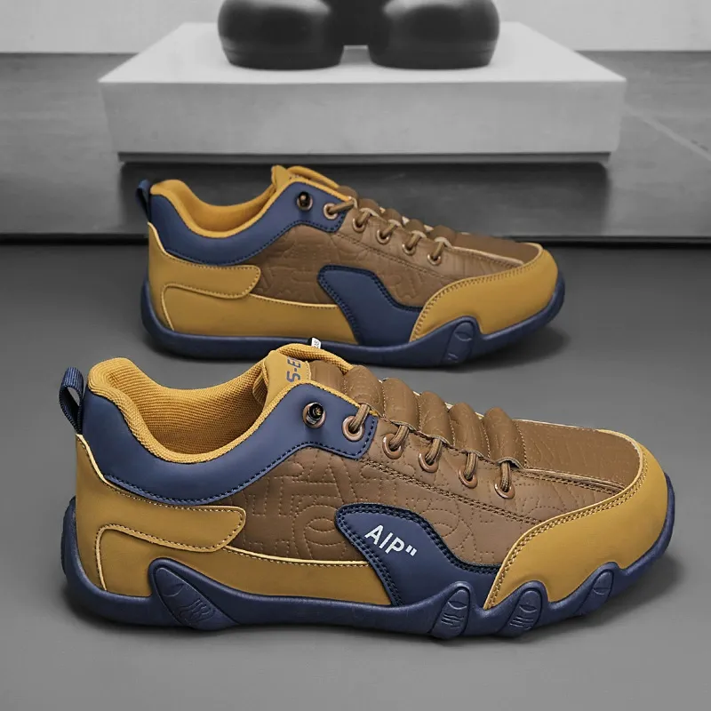 Men's autumn casual leather shoes with soft soles