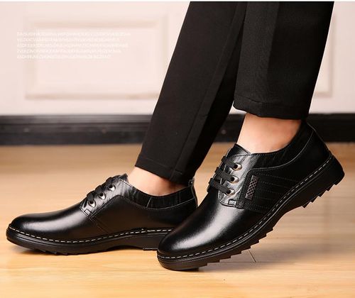 Men's leather shoes - British style, versatile for all occasions, comfortable soft-soled business formal men's shoes