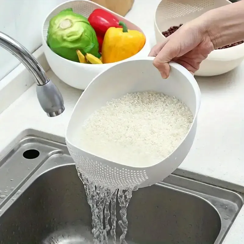 Premium Plastic Rice Washing Bowl