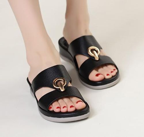 High-top flip-flops - new style, retro, versatile, anti-slip, platform heel sandals