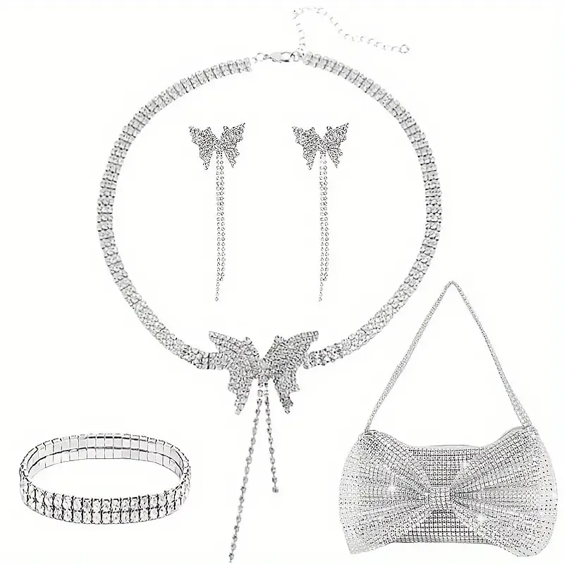 Tassel Rhinestone Jewelry Set