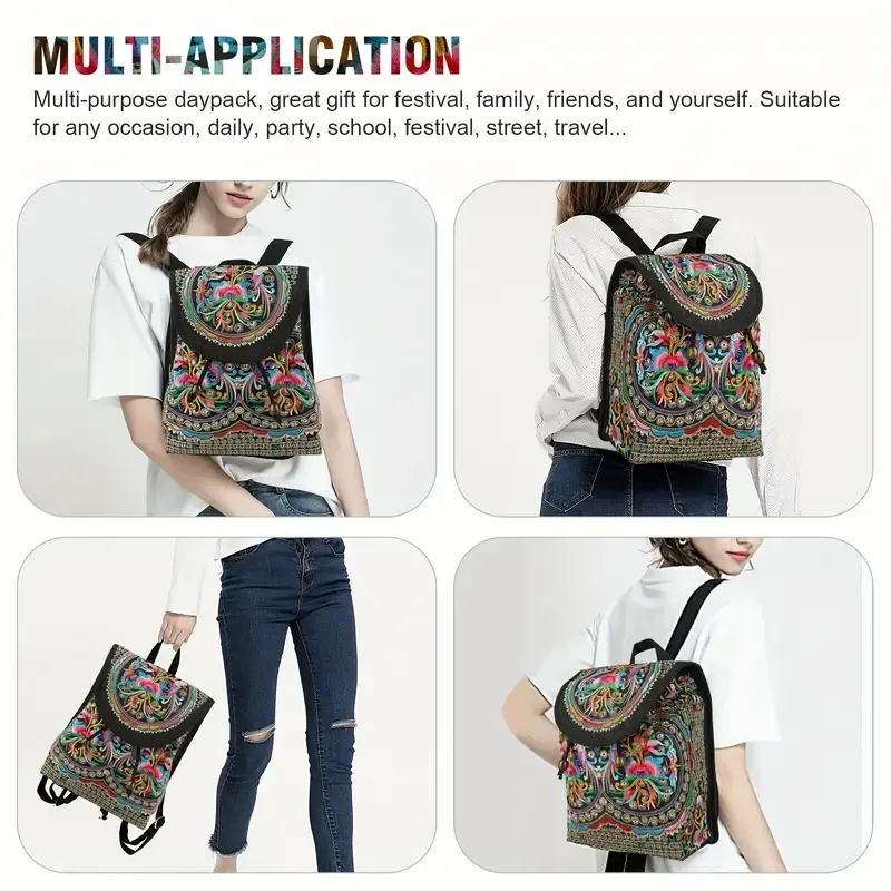 Vibrant Floral Embroidered Canva